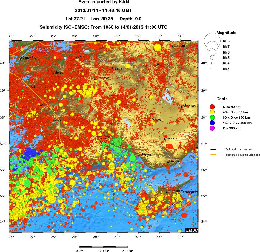 regional historical seismicity