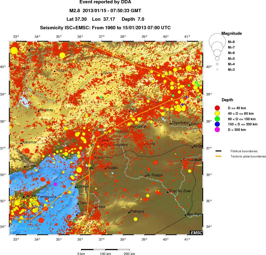 regional historical seismicity