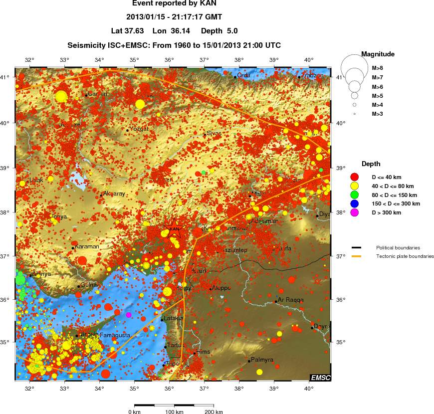 regional historical seismicity