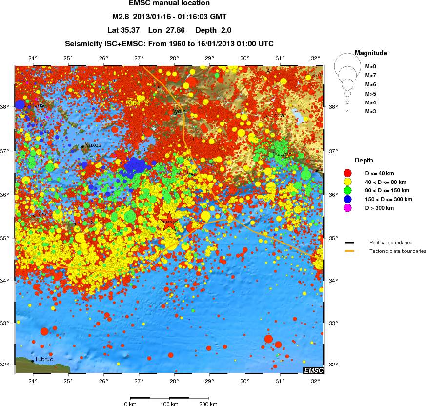 regional historical seismicity