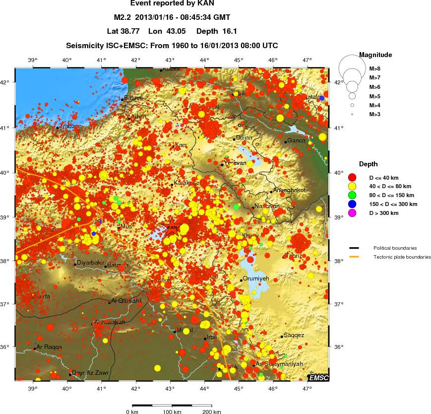 regional historical seismicity