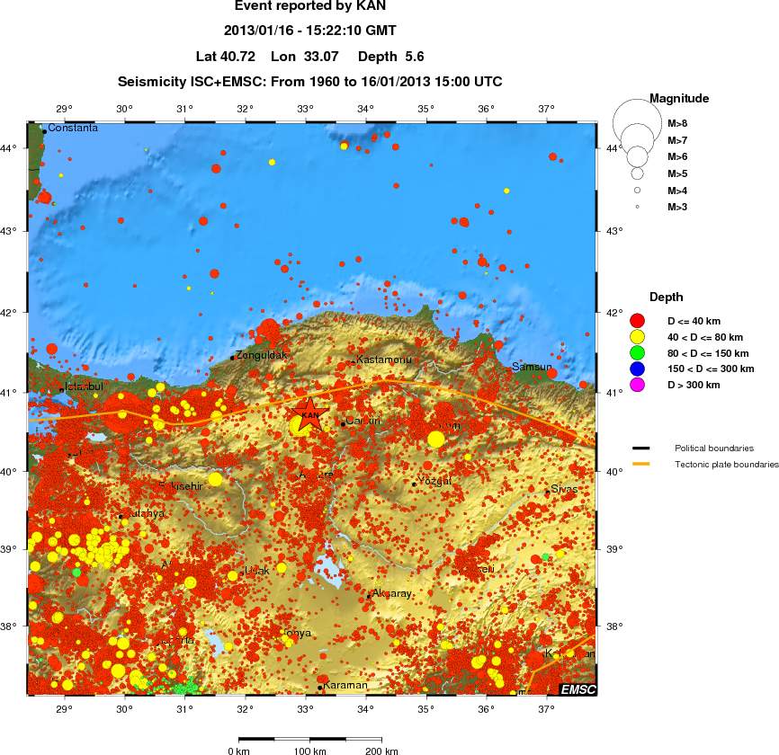 regional historical seismicity
