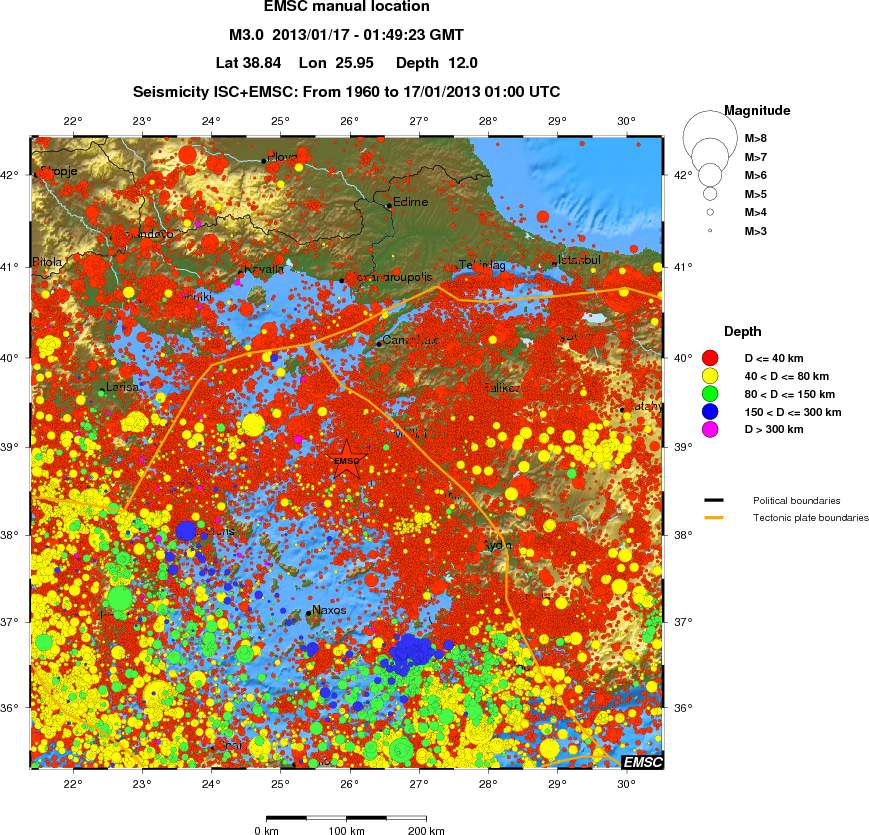 regional historical seismicity