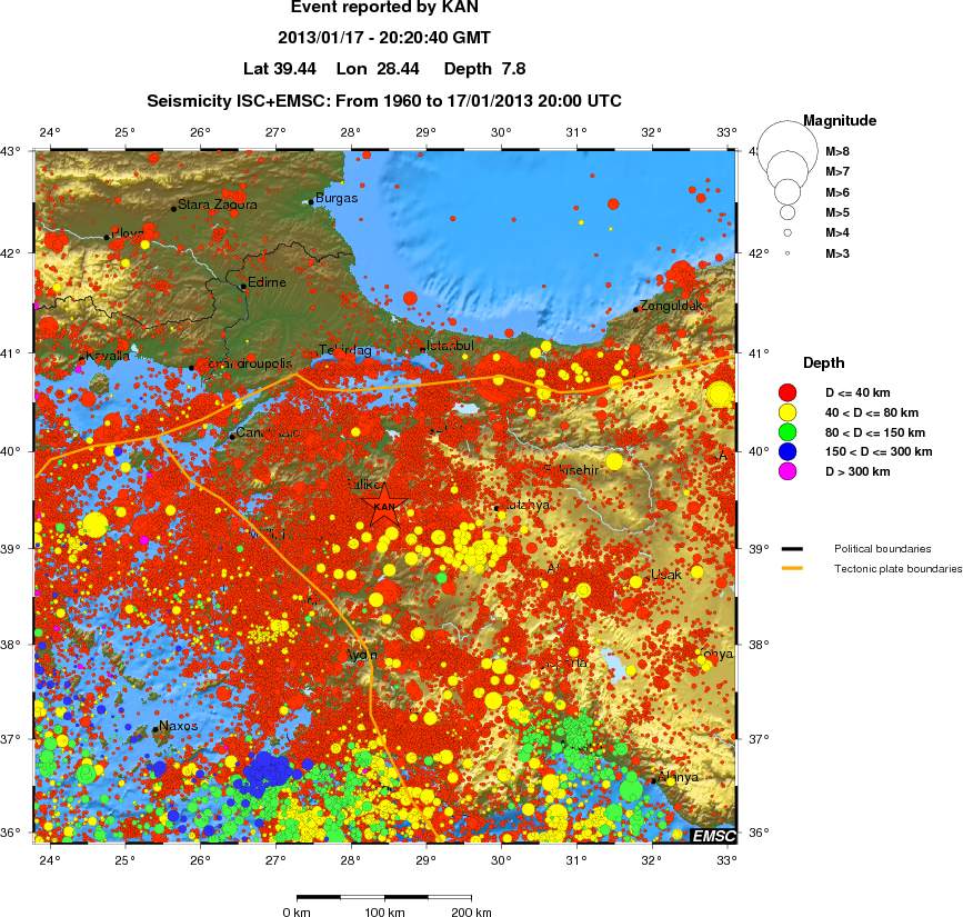 regional historical seismicity
