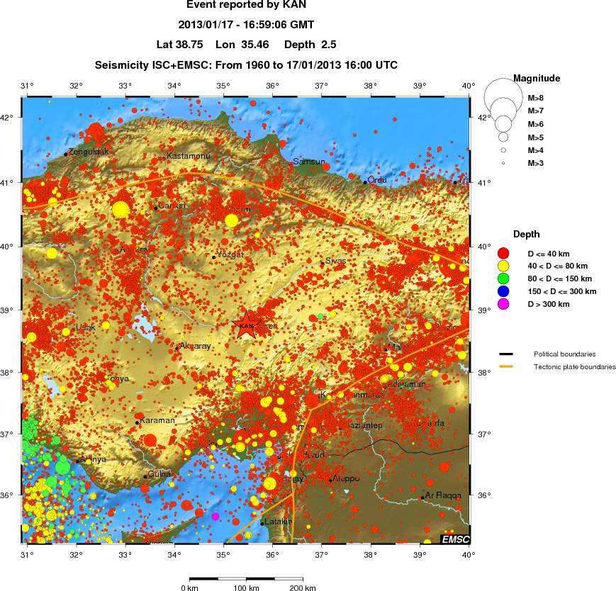 regional historical seismicity