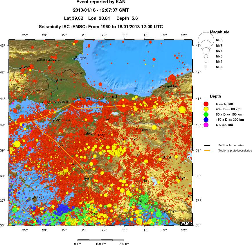 regional historical seismicity