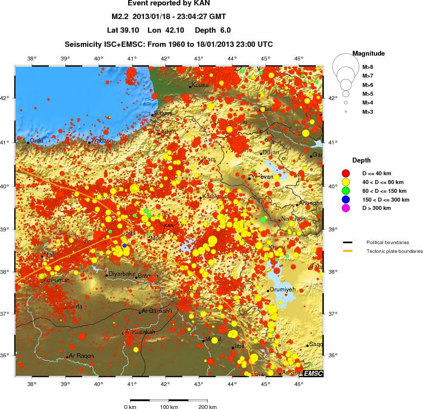 regional historical seismicity