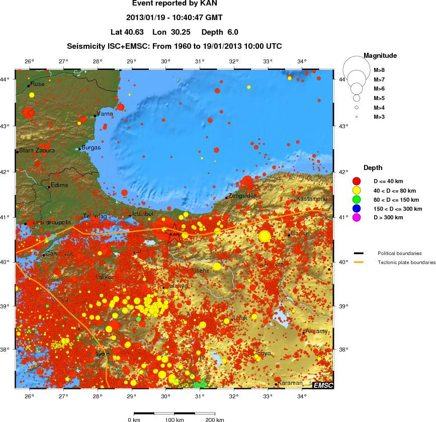 regional historical seismicity