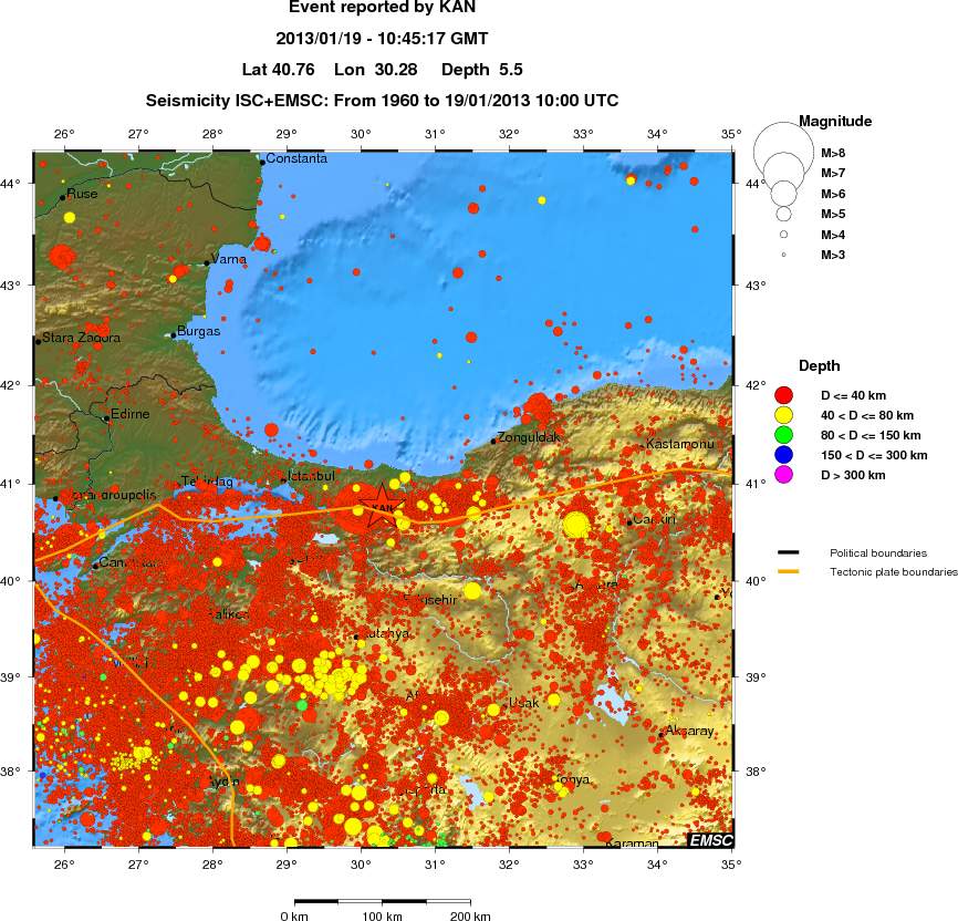 regional historical seismicity
