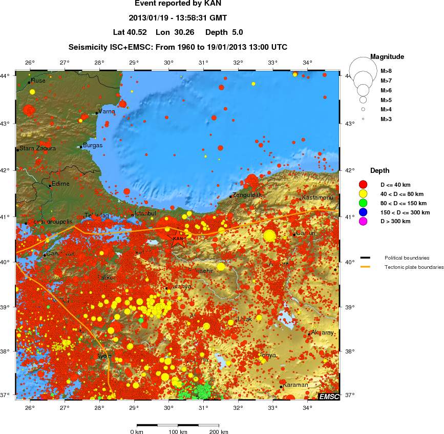 regional historical seismicity
