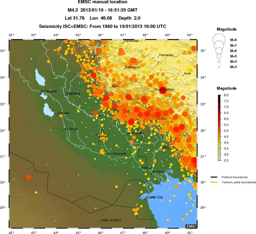 regional magnitude historical seismicity