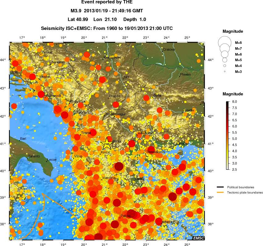 regional magnitude historical seismicity