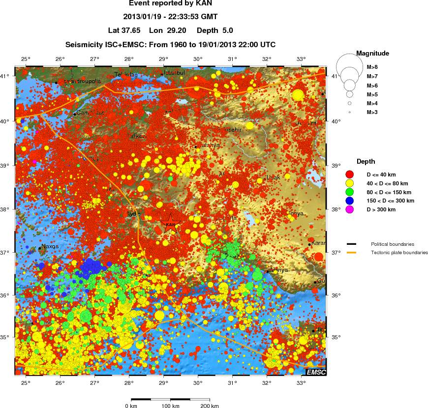 regional historical seismicity