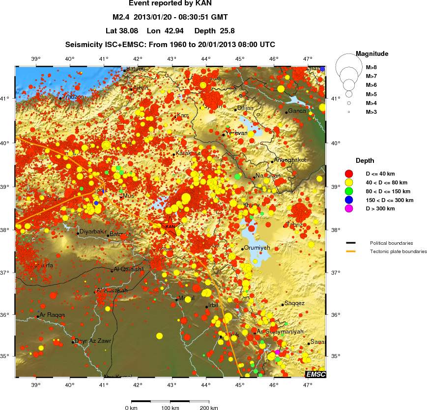 regional historical seismicity