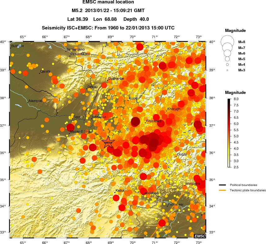 regional magnitude historical seismicity