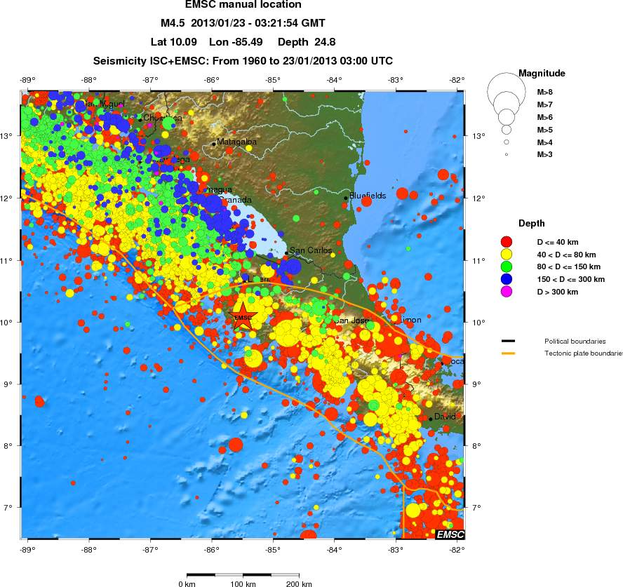 regional historical seismicity