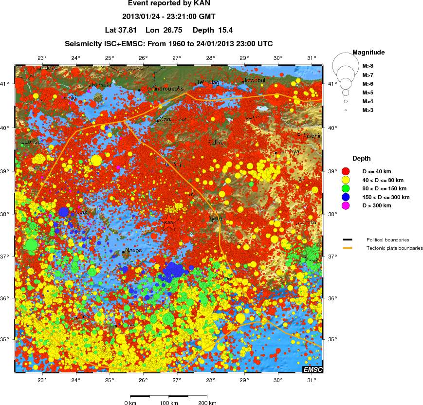 regional historical seismicity