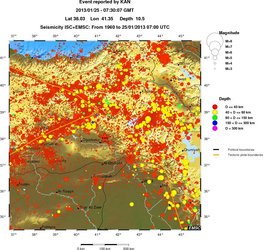 regional historical seismicity