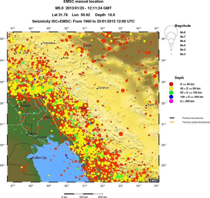 regional historical seismicity