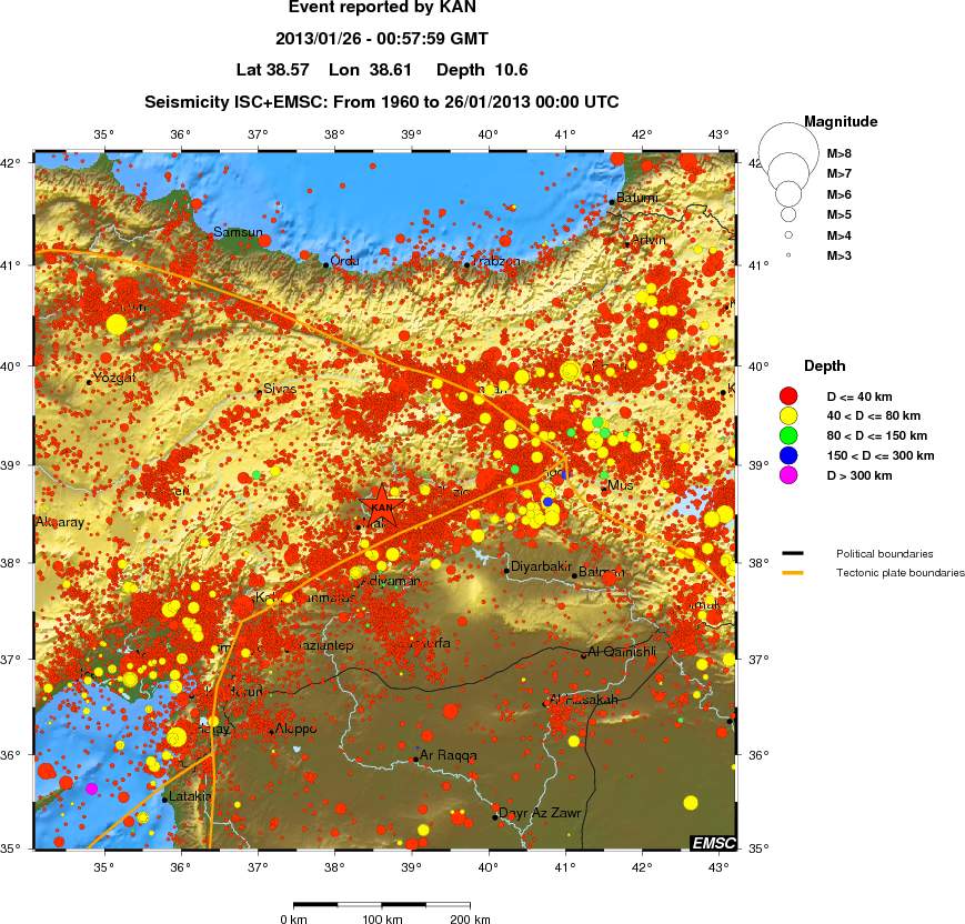regional historical seismicity