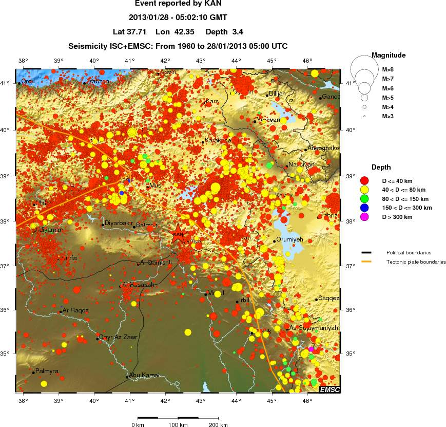 regional historical seismicity