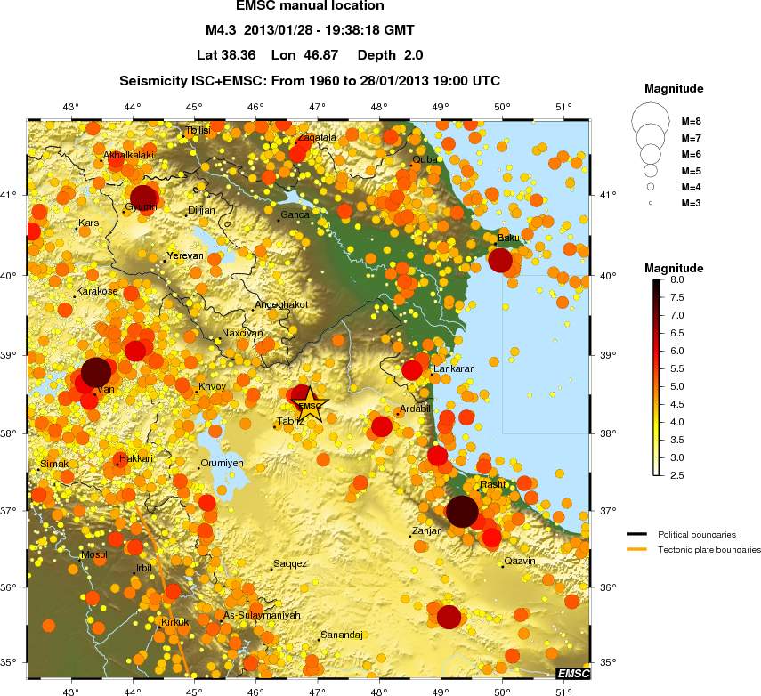 regional magnitude historical seismicity
