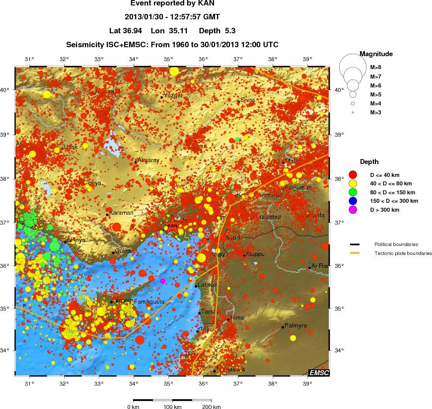 regional historical seismicity