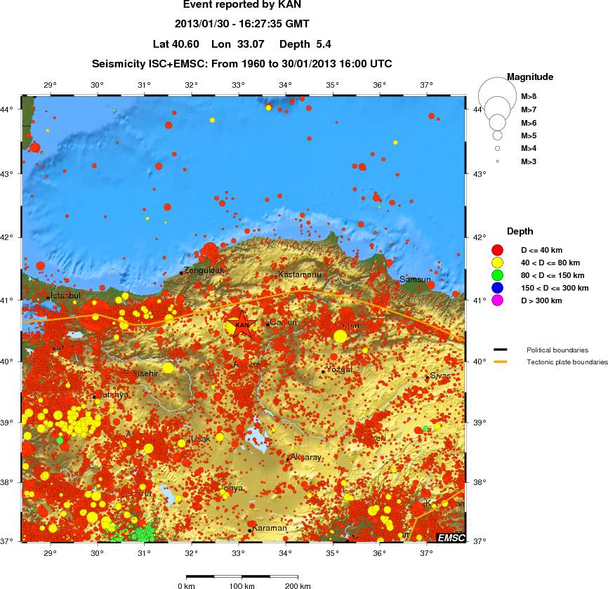 regional historical seismicity