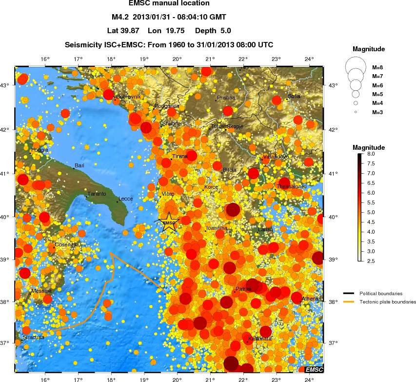 regional magnitude historical seismicity