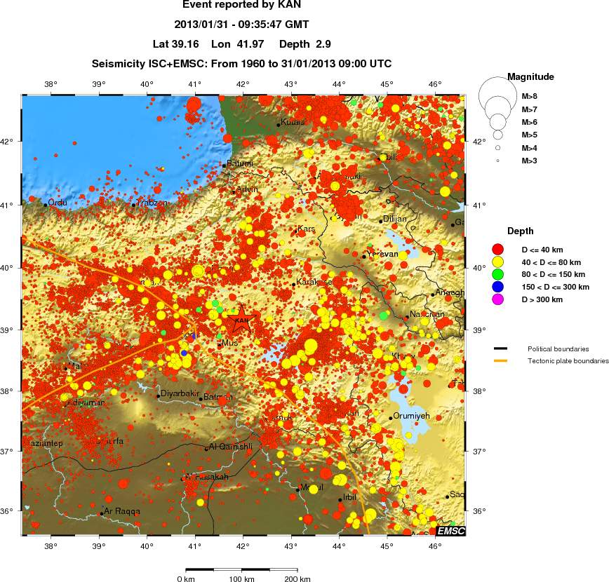 regional historical seismicity