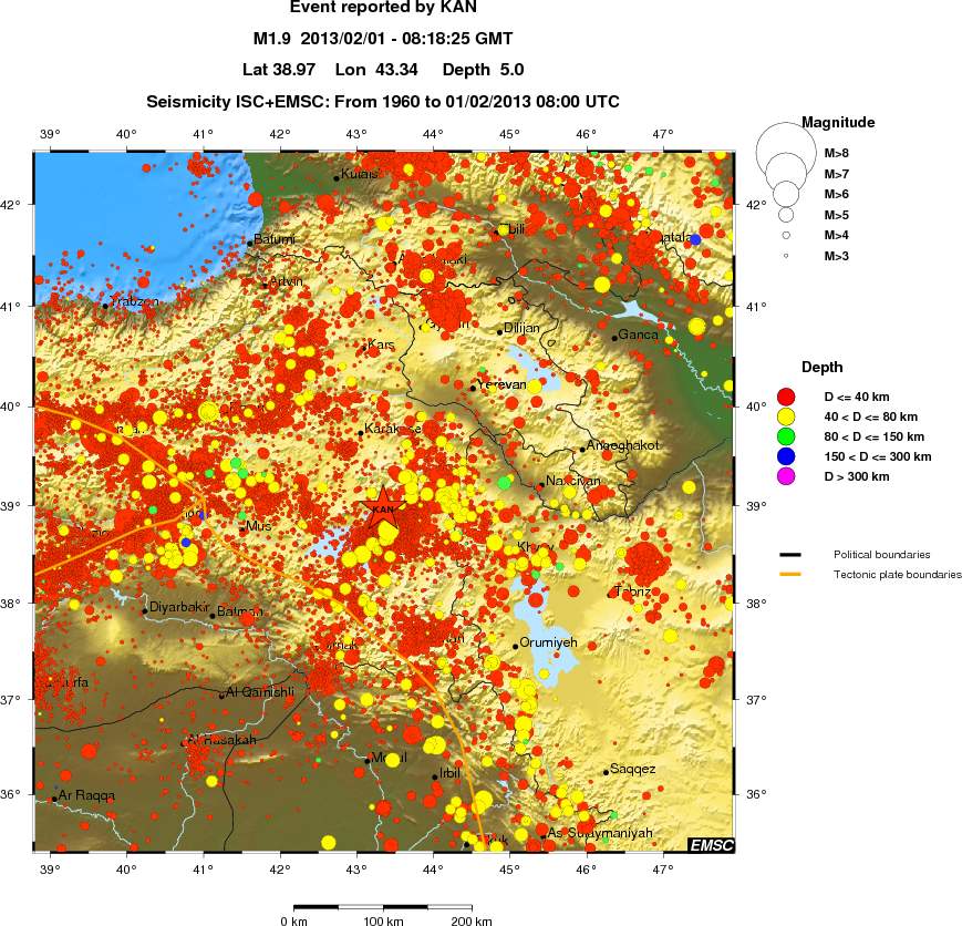 regional historical seismicity