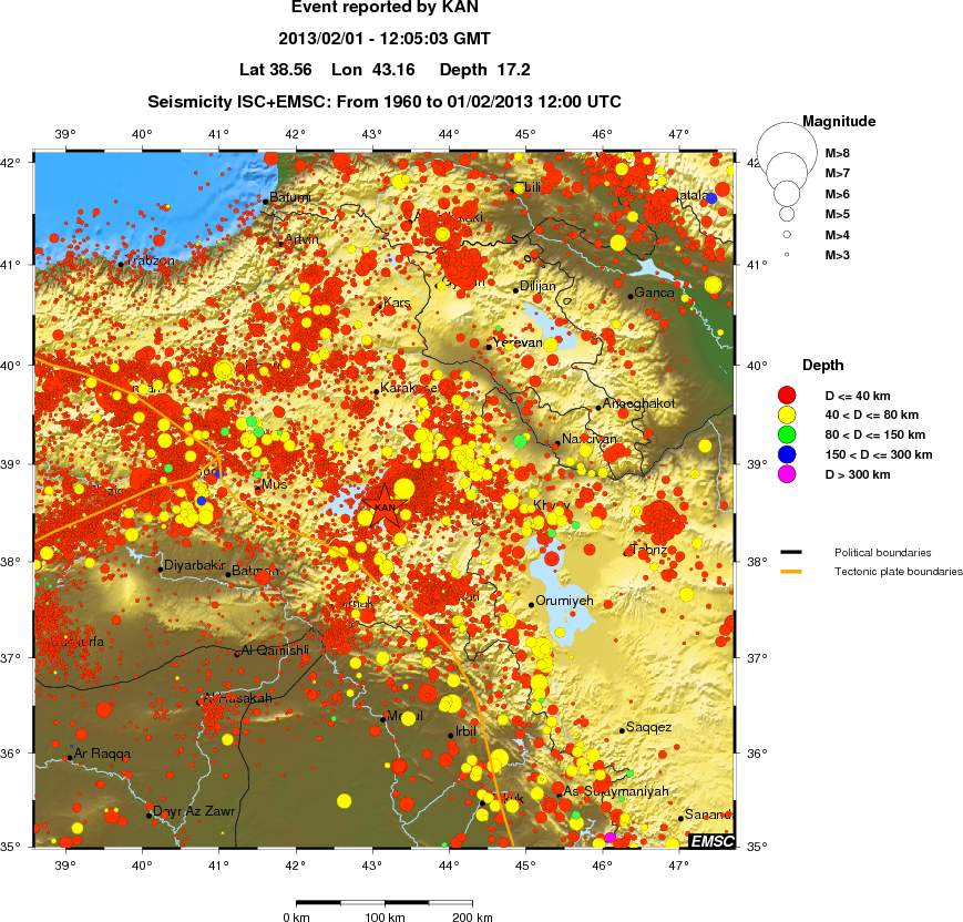 regional historical seismicity