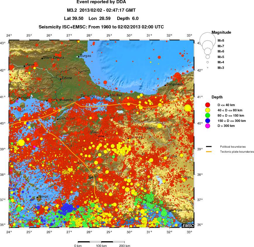 regional historical seismicity