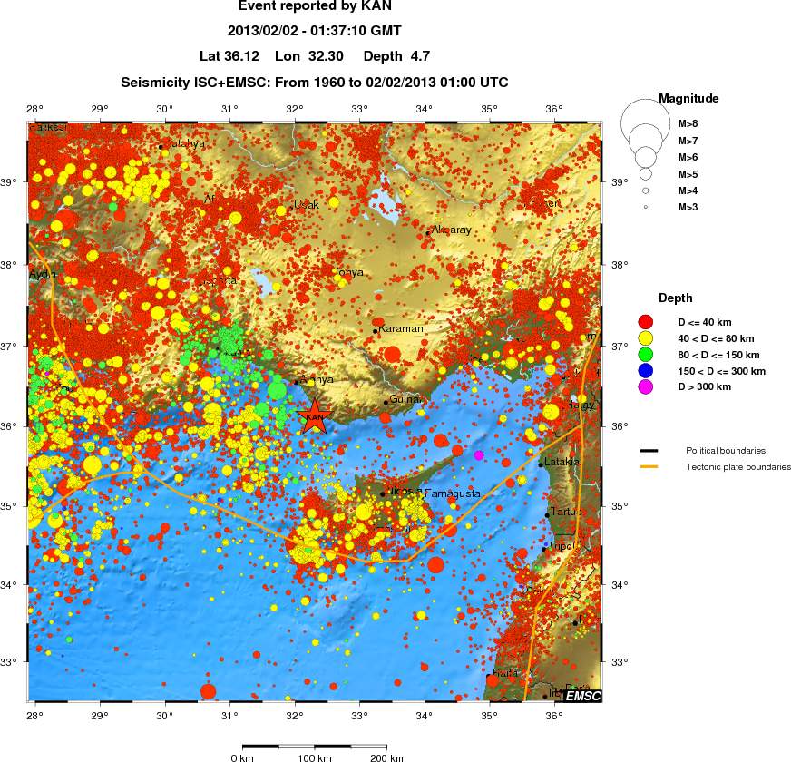 regional historical seismicity