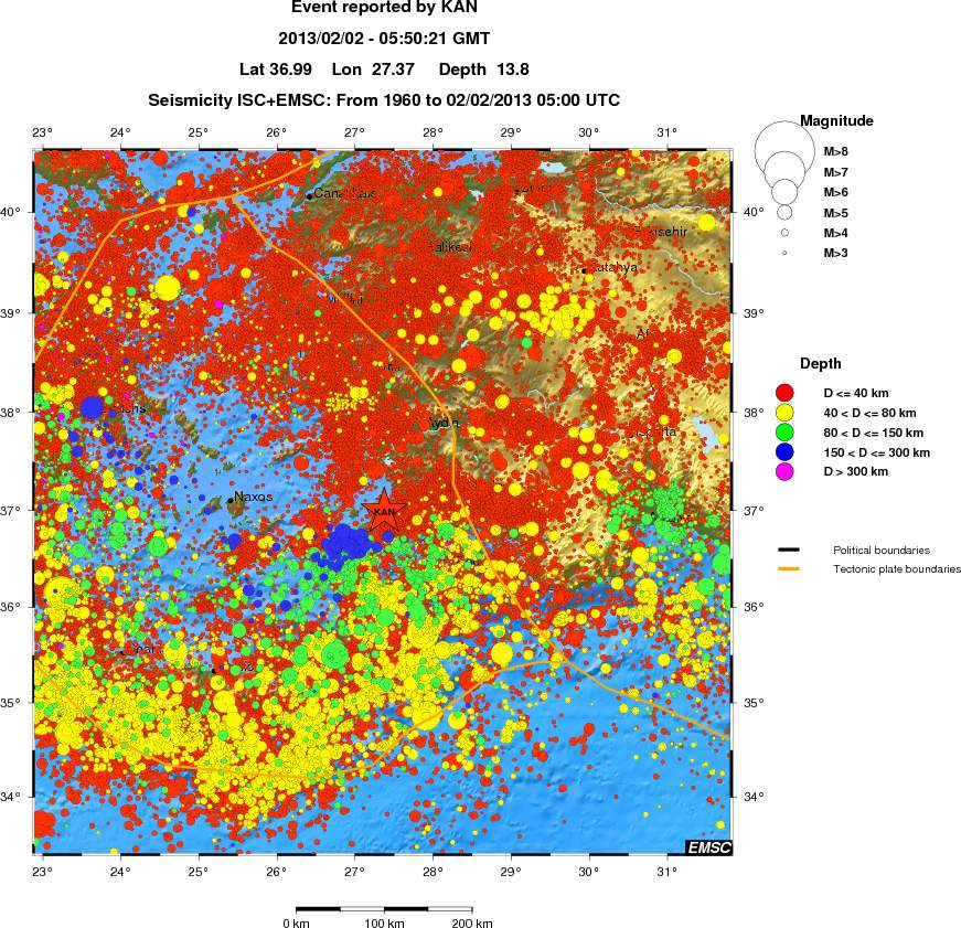 regional historical seismicity