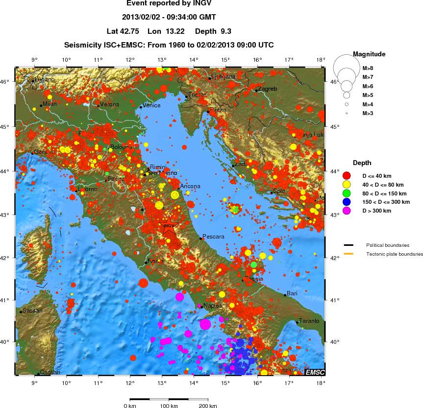 regional historical seismicity