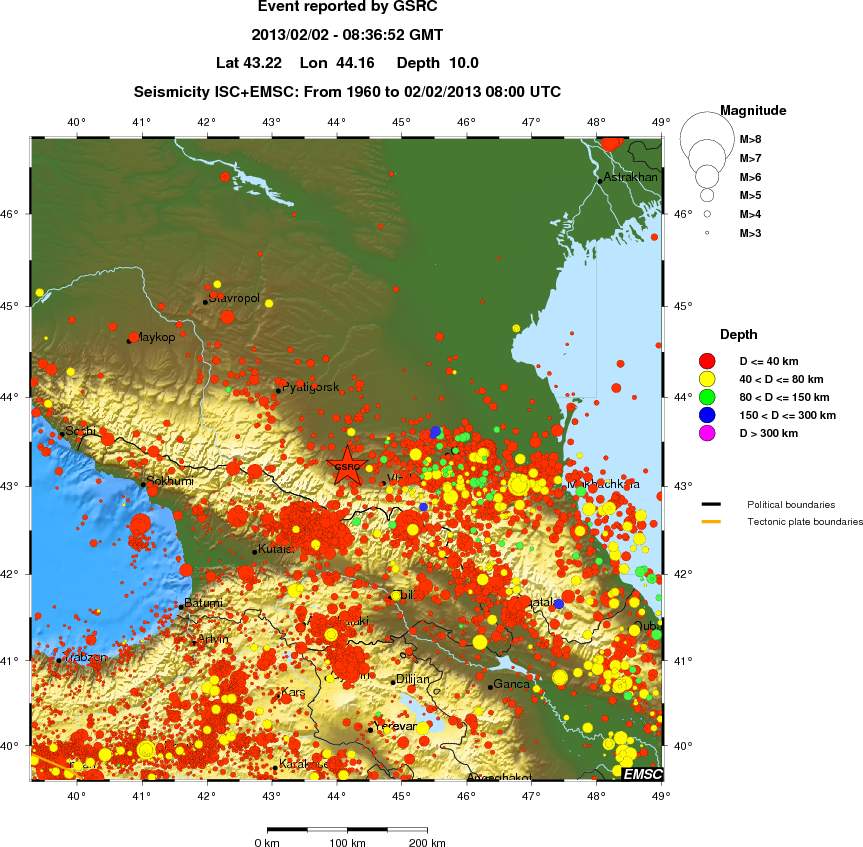 regional historical seismicity
