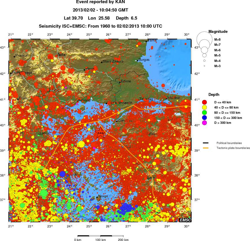 regional historical seismicity