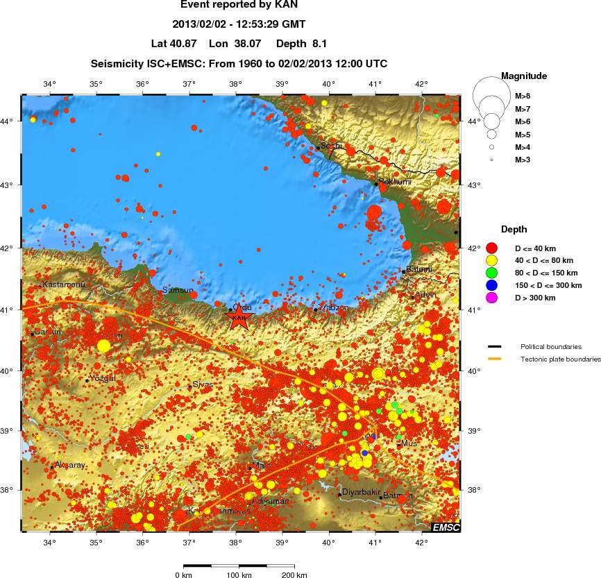 regional historical seismicity