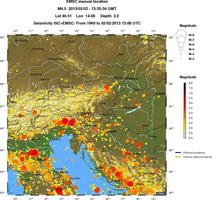 regional magnitude historical seismicity