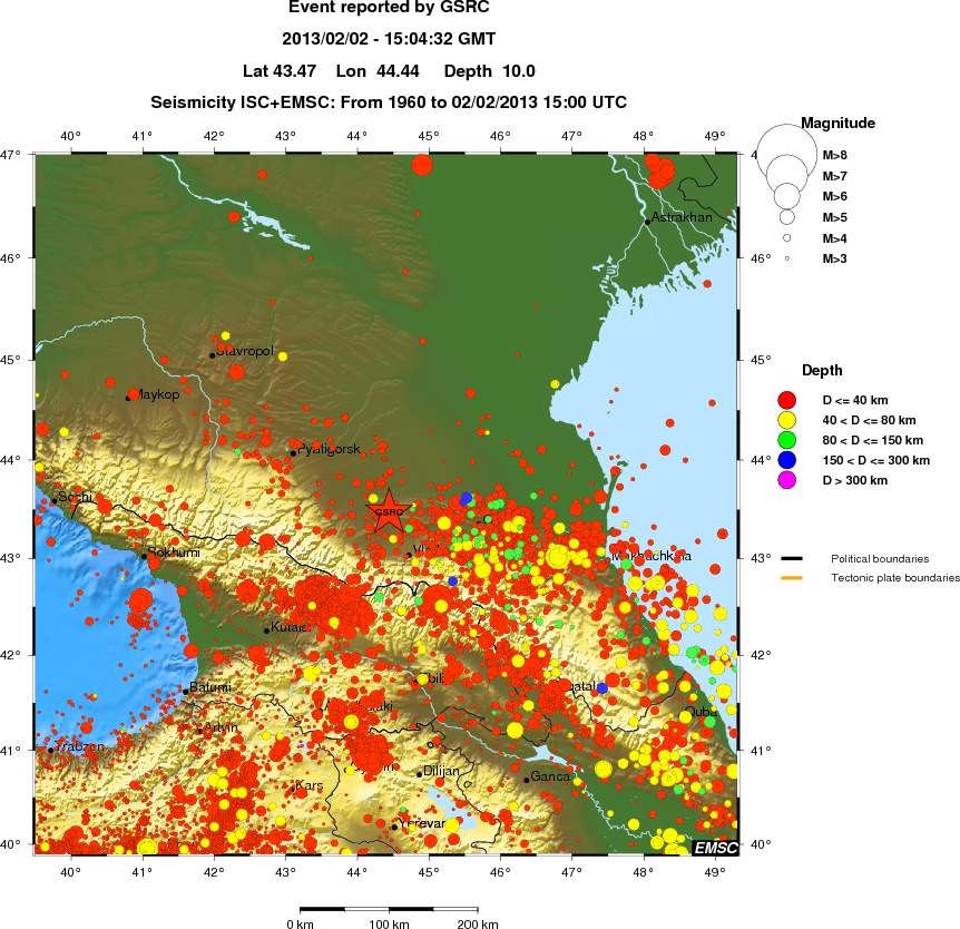 regional historical seismicity