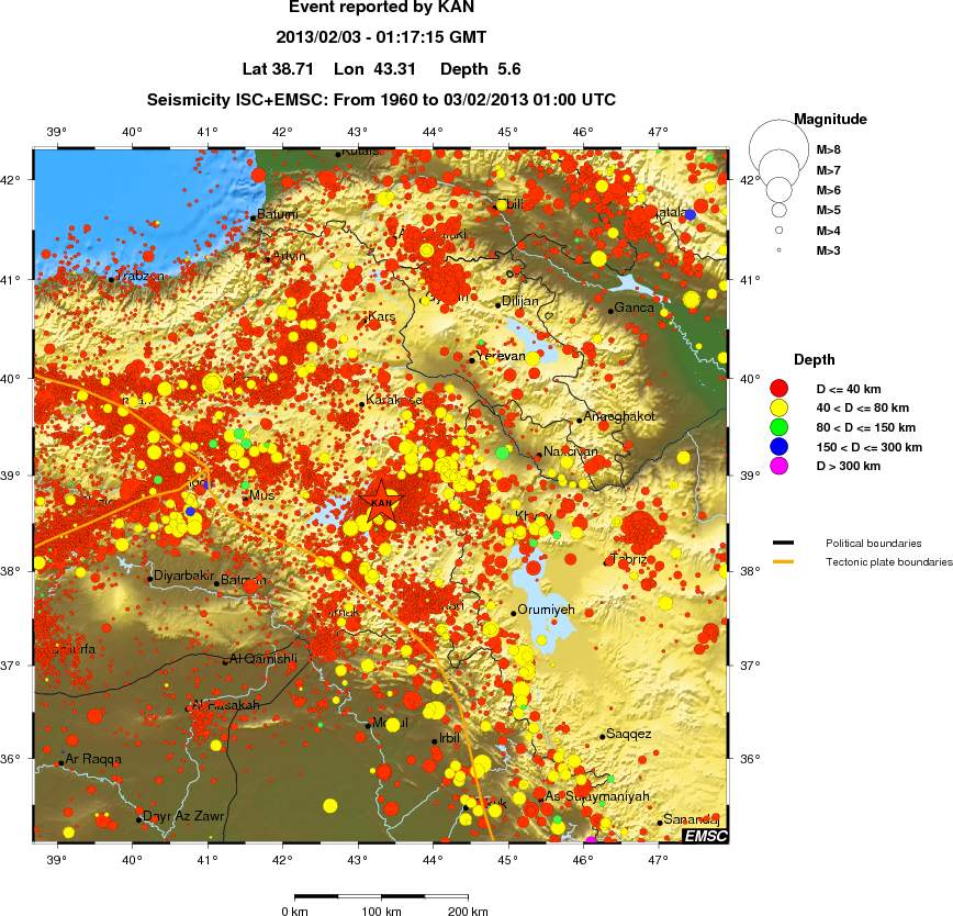 regional historical seismicity