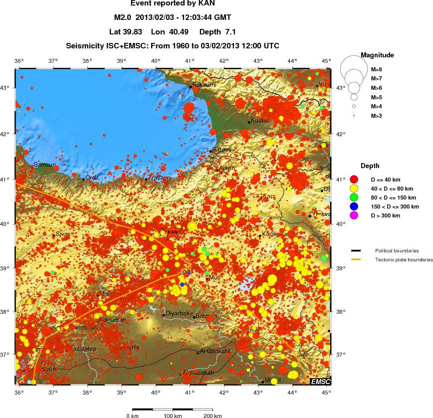 regional historical seismicity