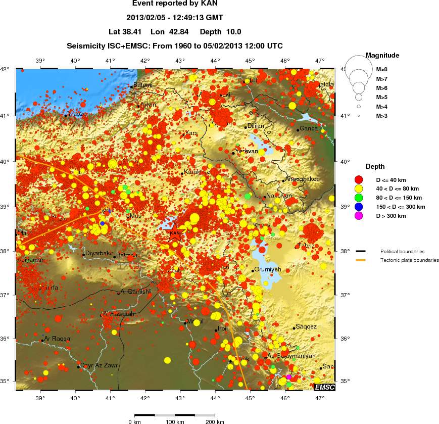 regional historical seismicity