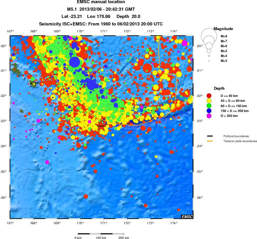 regional historical seismicity