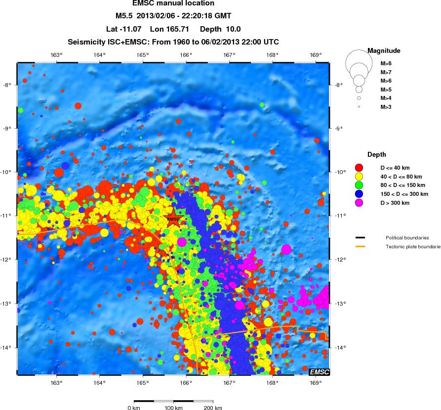 regional historical seismicity
