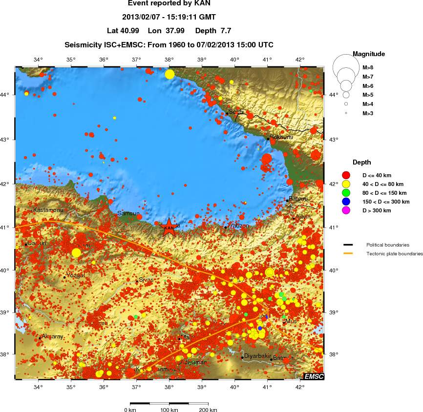 regional historical seismicity