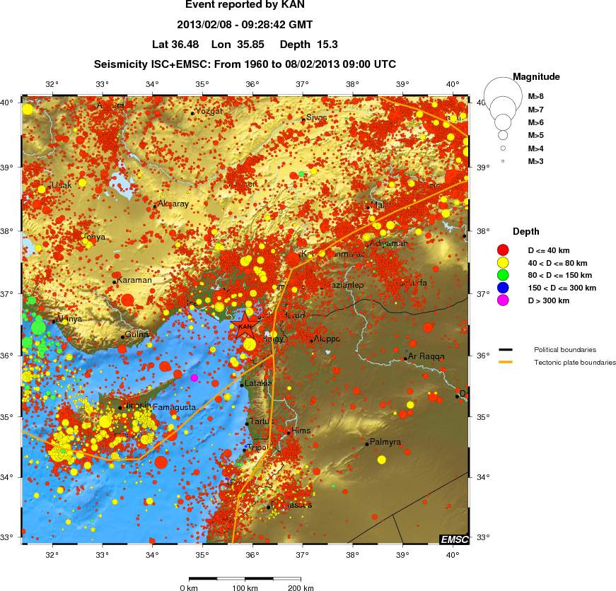 regional historical seismicity