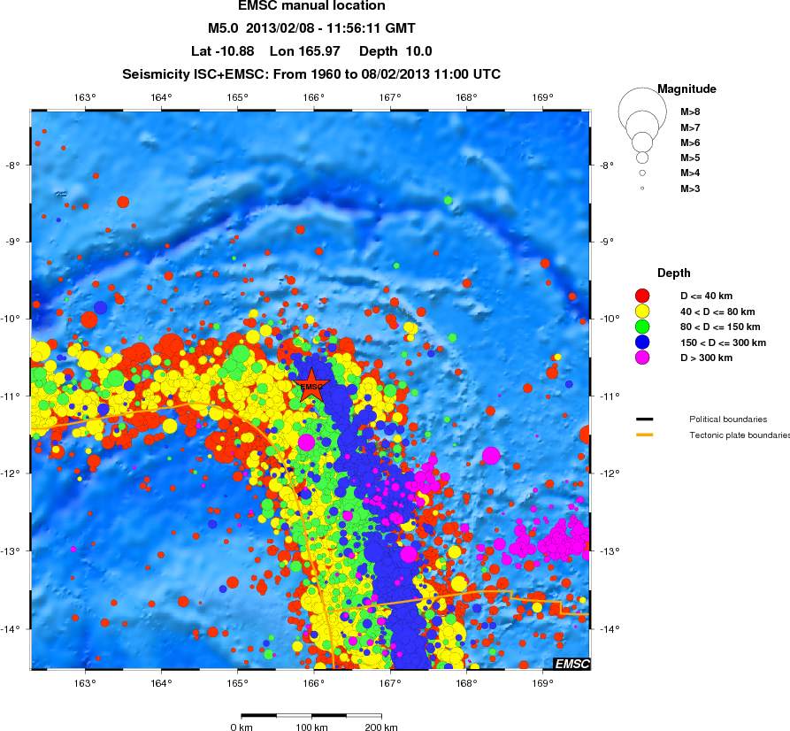regional historical seismicity