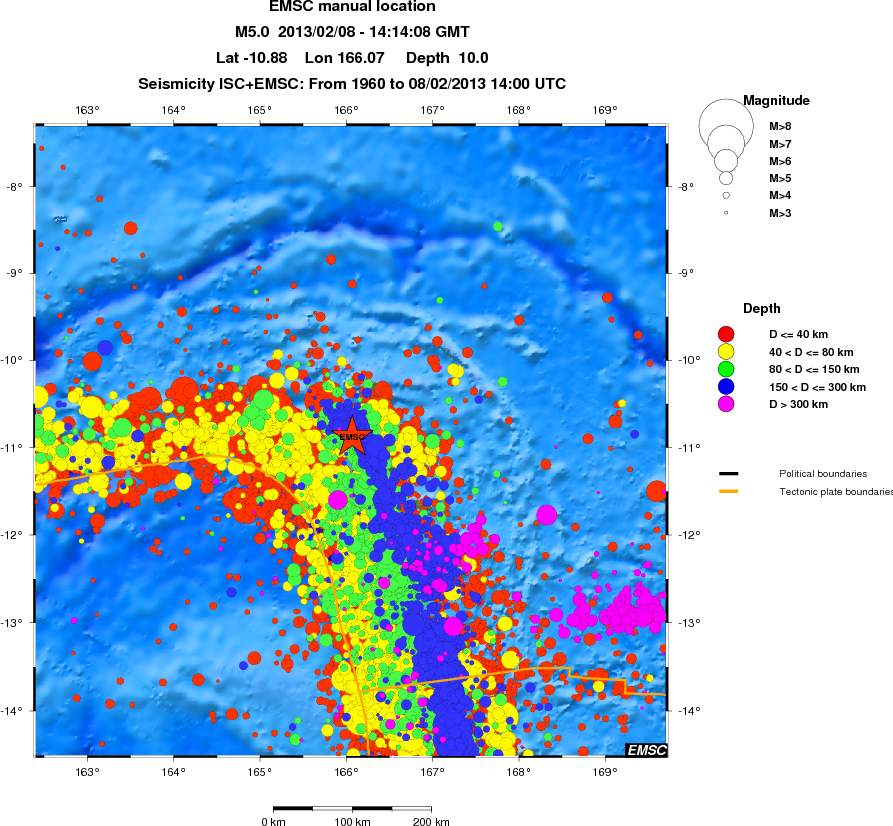regional historical seismicity